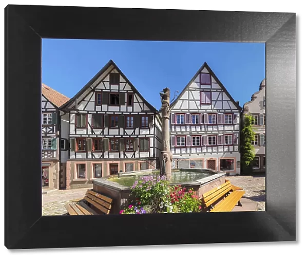 Market Place, Schiltach, Black Forest, Kinzigtal Valley, Baden-Wurttemberg, Germany