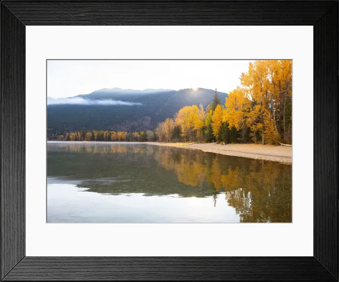 Framed Print : Autumn colours of Lake McDonald, Glacier National Park, Montana, United States of America Framed Print : Autumn colours of Lake McDonald, Glacier National Park, Montana, United States of America