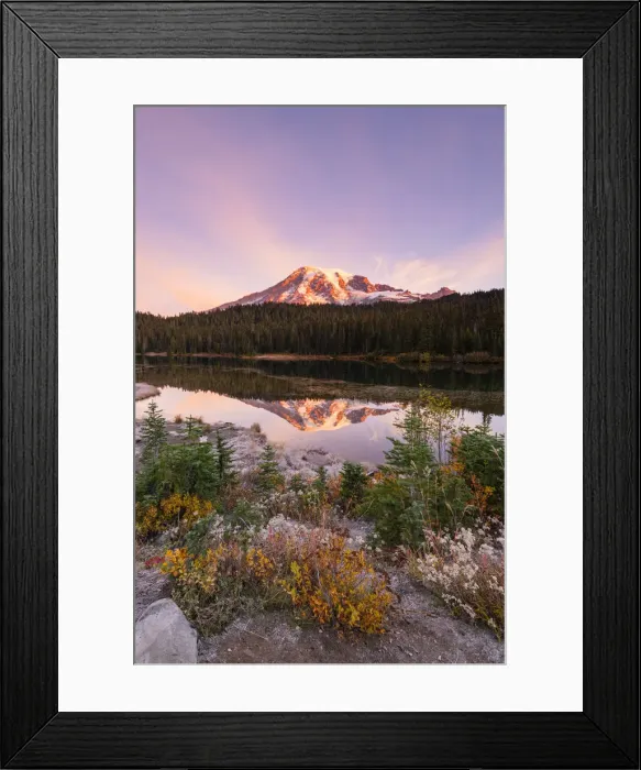 Framed Print : Reflection Lake, Mount Rainier National Park, Washington State, United States of America