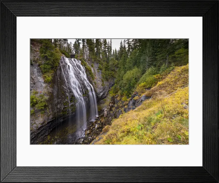Framed Print : Narada Falls, Mount Rainier National Park, Washington State, United States of America Framed Print : Narada Falls, Mount Rainier National Park, Washington State, United States of America