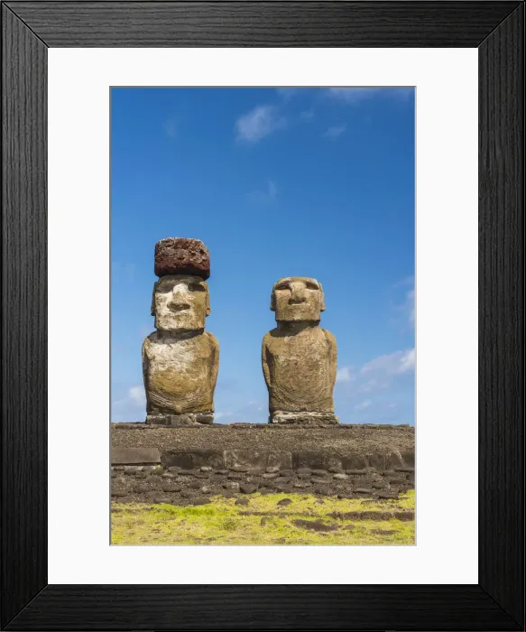 Framed Print : Moai heads of Easter Island, Rapa Nui National Park, UNESCO World Heritage Site Framed Print : Moai heads of Easter Island, Rapa Nui National Park, UNESCO World Heritage Site