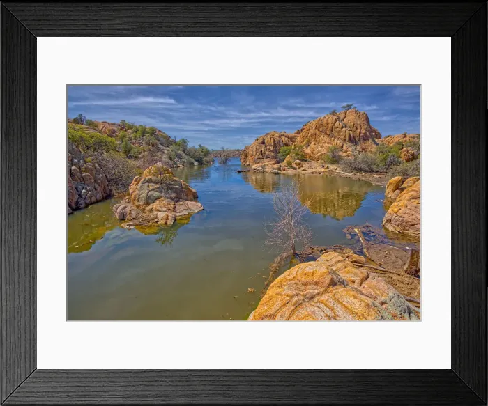 Framed Print : View of the Secret Cove on the east side of Watson Lake in Prescott, Arizona, United Framed Print : View of the Secret Cove on the east side of Watson Lake in Prescott, Arizona, United