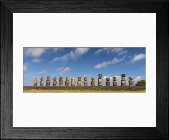 Framed Print : Moai heads of Easter Island, Rapa Nui National Park, UNESCO World Heritage Site Framed Print : Moai heads of Easter Island, Rapa Nui National Park, UNESCO World Heritage Site