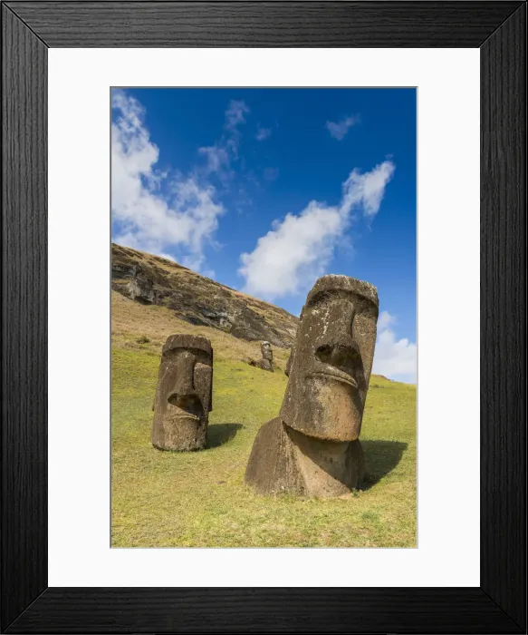Framed Print : Moai heads of Easter Island, Rapa Nui National Park, UNESCO World Heritage Site Framed Print : Moai heads of Easter Island, Rapa Nui National Park, UNESCO World Heritage Site