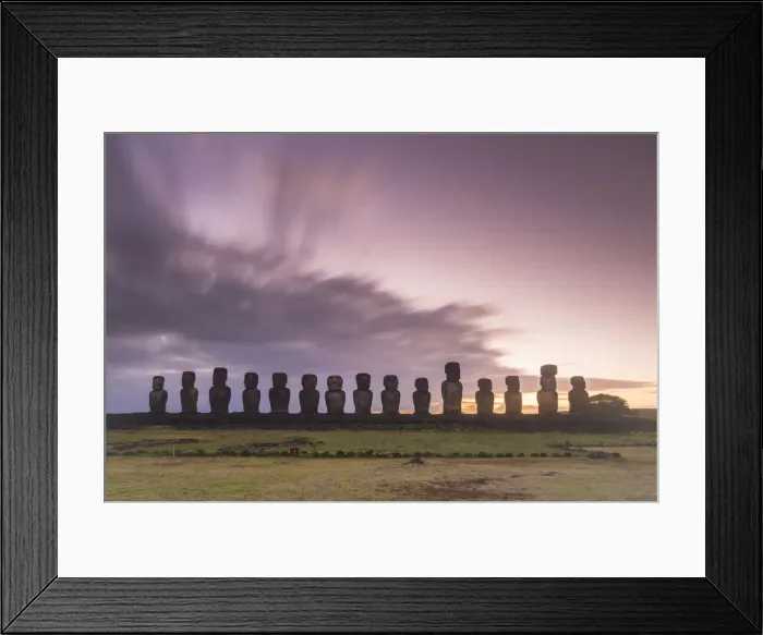 Framed Print : Moai heads of Easter Island, Rapa Nui National Park, UNESCO World Heritage Site Framed Print : Moai heads of Easter Island, Rapa Nui National Park, UNESCO World Heritage Site