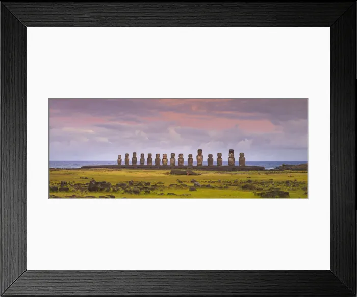 Framed Print : Moai heads of Easter Island, Rapa Nui National Park, UNESCO World Heritage Site Framed Print : Moai heads of Easter Island, Rapa Nui National Park, UNESCO World Heritage Site