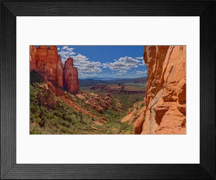Framed Print : Southwestern view from a cliff in the saddle area of Cathedral Rock, Sedona, Arizona Framed Print : Southwestern view from a cliff in the saddle area of Cathedral Rock, Sedona, Arizona