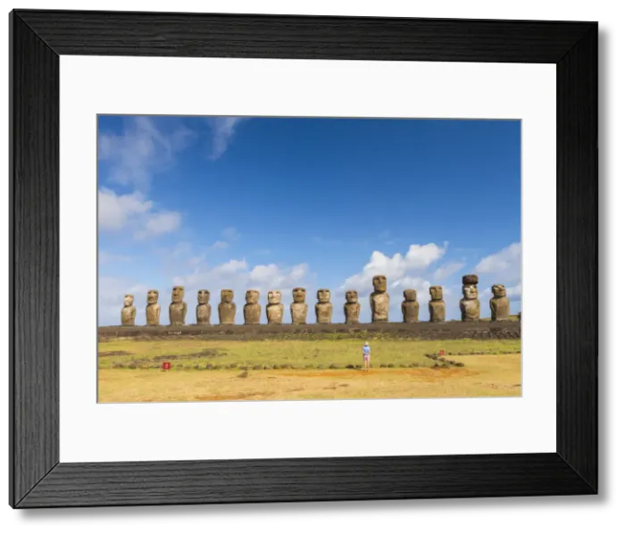 Framed Print : Moai heads of Easter Island, Rapa Nui National Park, UNESCO World Heritage Site Framed Print : Moai heads of Easter Island, Rapa Nui National Park, UNESCO World Heritage Site