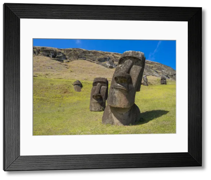 Framed Print : Moai heads of Easter Island, Rapa Nui National Park, UNESCO World Heritage Site Framed Print : Moai heads of Easter Island, Rapa Nui National Park, UNESCO World Heritage Site