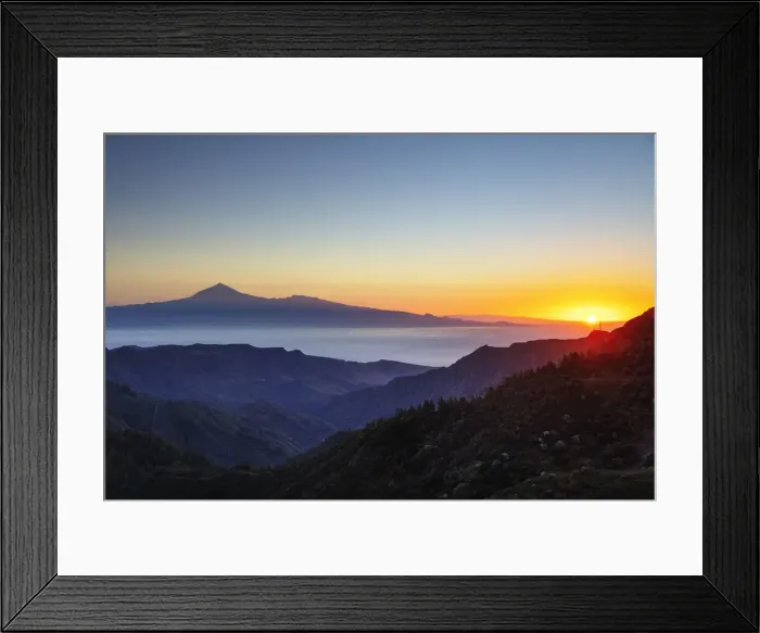 Framed Print : Garajonay National Park and Tenerife in the distance, Garajonay National Park, UNESCO Framed Print : Garajonay National Park and Tenerife in the distance, Garajonay National Park, UNESCO