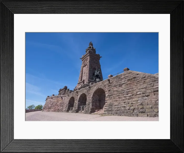 Framed Print : Kyffhaeuser Monument, Barbarossa monument, Thuringia, Germany, Europe
