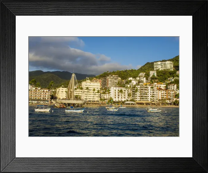Framed Print : Skyline and Playa Los Muertos beach, Puerto Vallarta, Jalisco, Mexico, North America Framed Print : Skyline and Playa Los Muertos beach, Puerto Vallarta, Jalisco, Mexico, North America