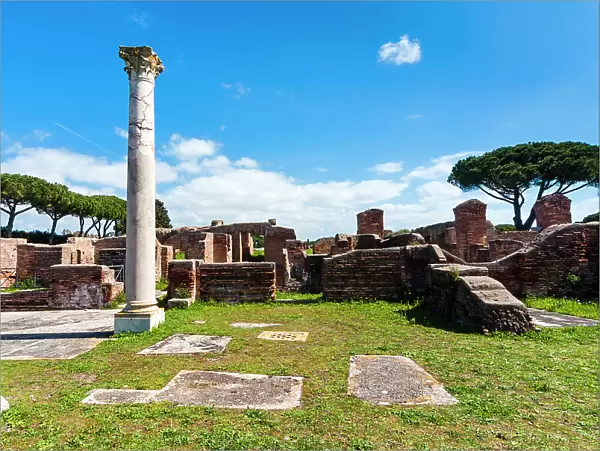 Terme del Mitra, Ostia Antica archaeological site, Ostia, Rome province, Lazio, Italy