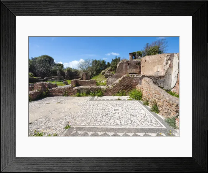 Framed Print : Mosaic of Medusa, Block of Bacchus and Arianna, Ostia Antica archaeological site, Ostia Framed Print : Mosaic of Medusa, Block of Bacchus and Arianna, Ostia Antica archaeological site, Ostia