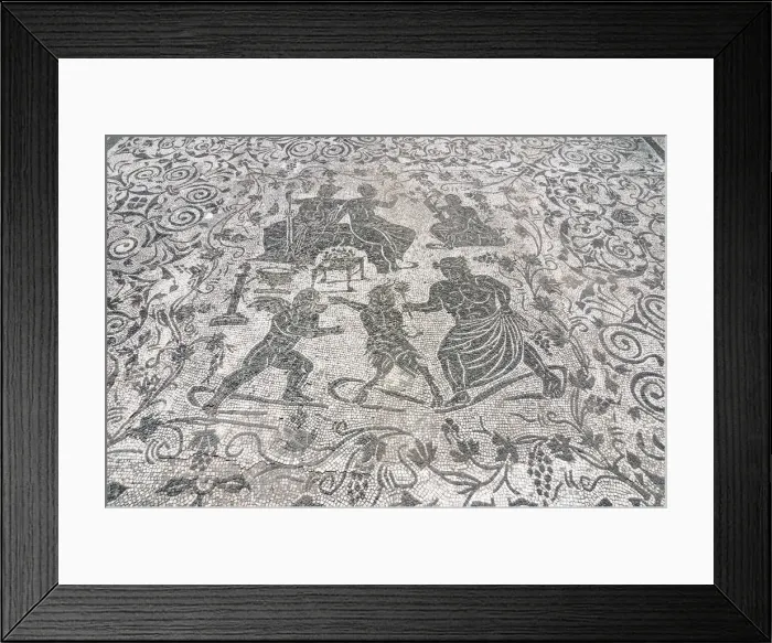 Framed Print : Mosaic di Bacco e Arianna, Block of Bacchus and Arianna, Ostia Antica archaeological site Framed Print : Mosaic di Bacco e Arianna, Block of Bacchus and Arianna, Ostia Antica archaeological site