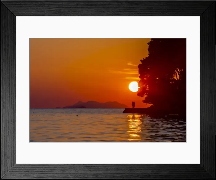 Framed Print : View of sunset in Cavtat on the Adriatic Sea, Cavtat, Dubrovnik Riviera, Croatia, Europe Framed Print : View of sunset in Cavtat on the Adriatic Sea, Cavtat, Dubrovnik Riviera, Croatia, Europe