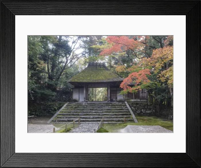 Framed Print : Autumn color in Honen-in temple, a Buddhist temple located on the Philosophers Walk Framed Print : Autumn color in Honen-in temple, a Buddhist temple located on the Philosophers Walk