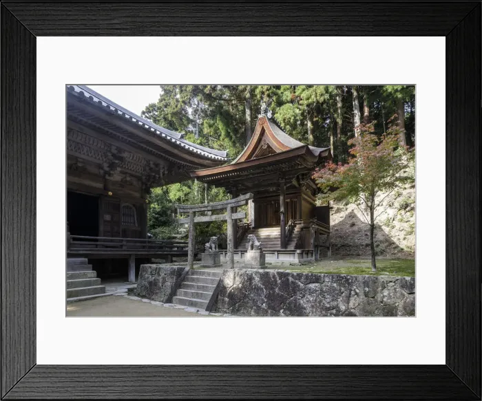 Framed Print : Shoshazan Engyo-ji temple on Mount Shosha, Himeji, Kansai, Japan, Asia