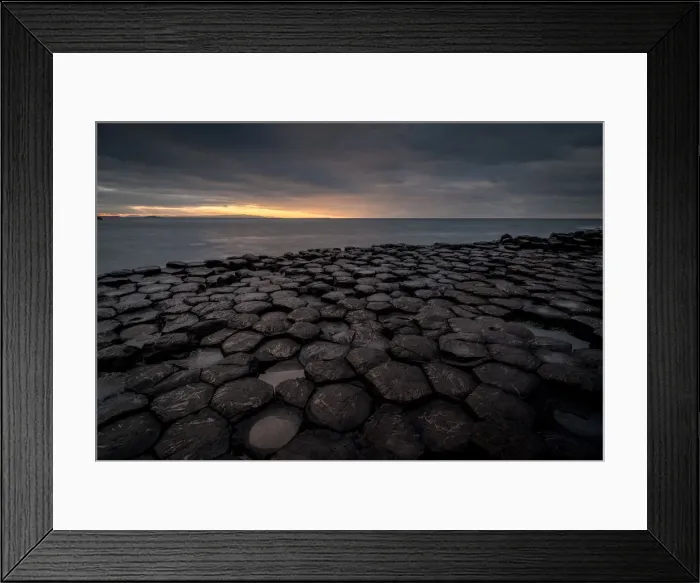 Framed Print : Giants Causeway at sunset, UNESCO World Heritage Site, County Antrim, Northern Ireland Framed Print : Giants Causeway at sunset, UNESCO World Heritage Site, County Antrim, Northern Ireland