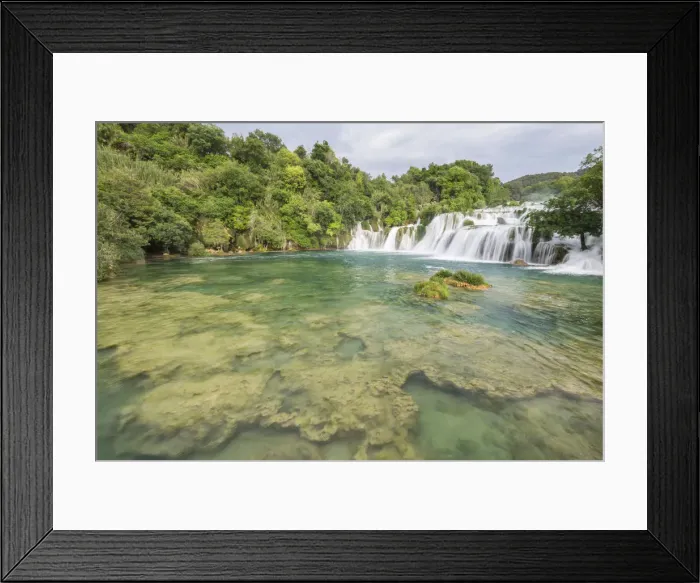 Framed Print : Waterfalls at Krka National Park, Croatia, Europe Framed Print : Waterfalls at Krka National Park, Croatia, Europe