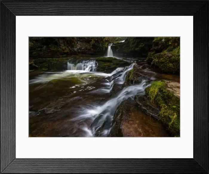 Framed Print : Sgwd Isaf Clun-Gwyn waterfall, Pontneddfechan, Powys, Wales, United Kingdom, Europe Framed Print : Sgwd Isaf Clun-Gwyn waterfall, Pontneddfechan, Powys, Wales, United Kingdom, Europe