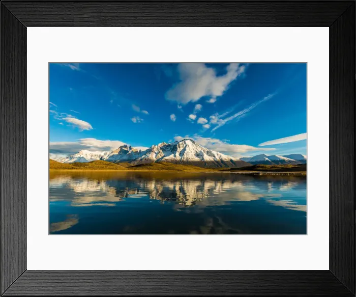 Framed Print : Stunning Glacial Lakes, Chile, South America Framed Print : Stunning Glacial Lakes, Chile, South America