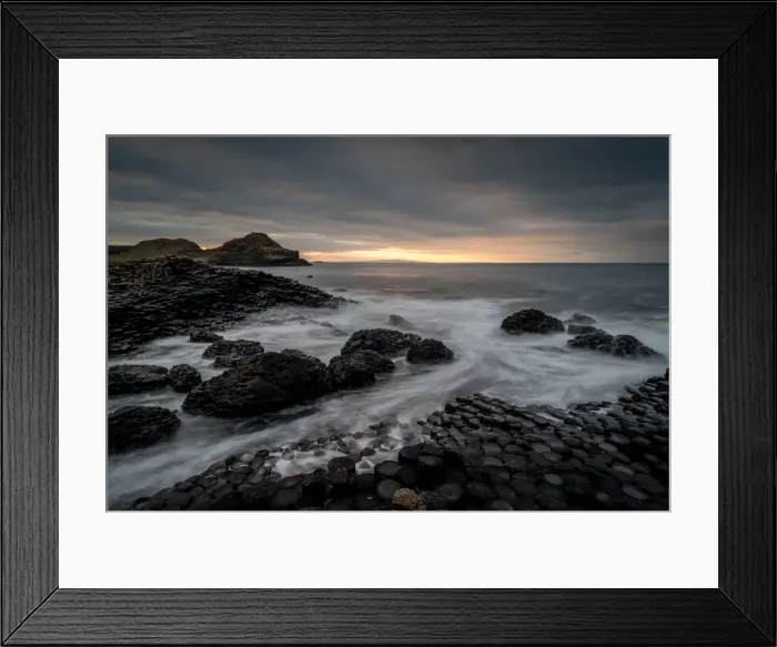 Framed Print : Giants Causeway at sunset, UNESCO World Heritage Site, County Antrim, Northern Ireland Framed Print : Giants Causeway at sunset, UNESCO World Heritage Site, County Antrim, Northern Ireland
