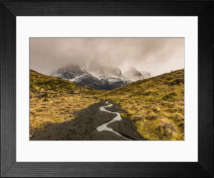 Framed Print : Stunning mountain scenery, Chile, South America Framed Print : Stunning mountain scenery, Chile, South America