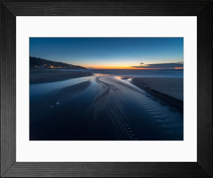 Framed Print : Water trails at sunset, Sennen Beach, Sennen, Cornwall, England, United Kingdom, Europe Framed Print : Water trails at sunset, Sennen Beach, Sennen, Cornwall, England, United Kingdom, Europe