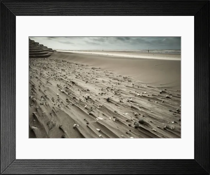 Framed Print : Sand patterns, Rhyl, Denbighshire, North Wales, United Kingdom, Europe Framed Print : Sand patterns, Rhyl, Denbighshire, North Wales, United Kingdom, Europe
