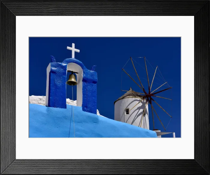 Framed Print : Oia Church and Windmill, Oia, Santorini, Cyclades, Aegean Islands, Greek Islands, Greece Framed Print : Oia Church and Windmill, Oia, Santorini, Cyclades, Aegean Islands, Greek Islands, Greece