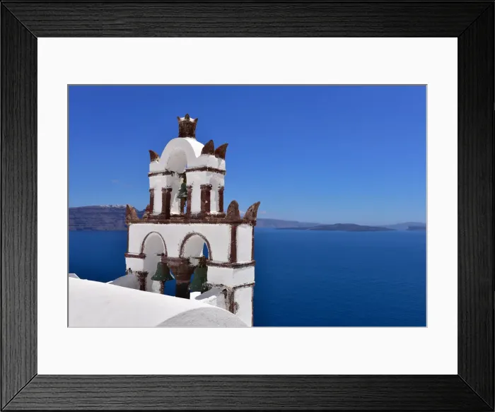 Framed Print : Oia Church overlooking the blue sea, Oia, Santorini, Cyclades, Aegean Islands, Greek Framed Print : Oia Church overlooking the blue sea, Oia, Santorini, Cyclades, Aegean Islands, Greek