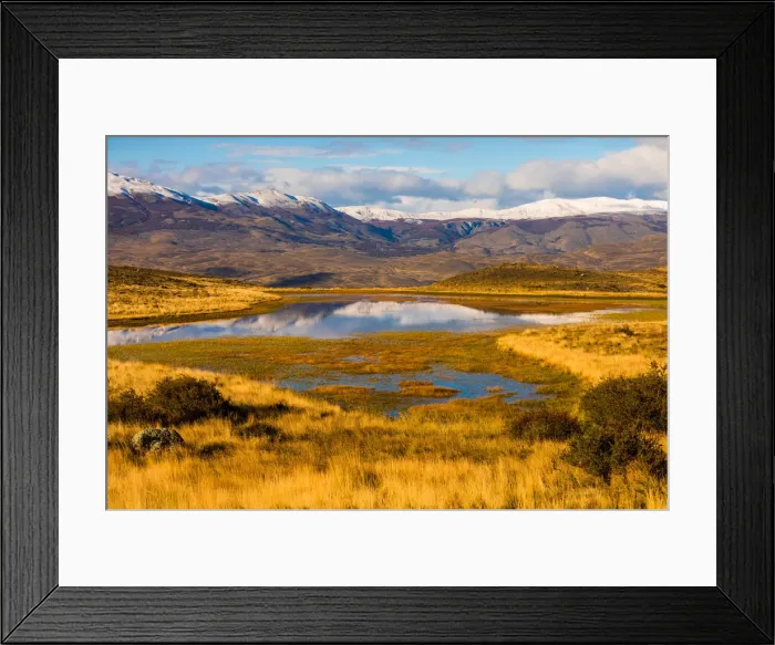 Framed Print : Beautiful scenery in Torres del Paine National Park, Patagonia, Chile, South America Framed Print : Beautiful scenery in Torres del Paine National Park, Patagonia, Chile, South America