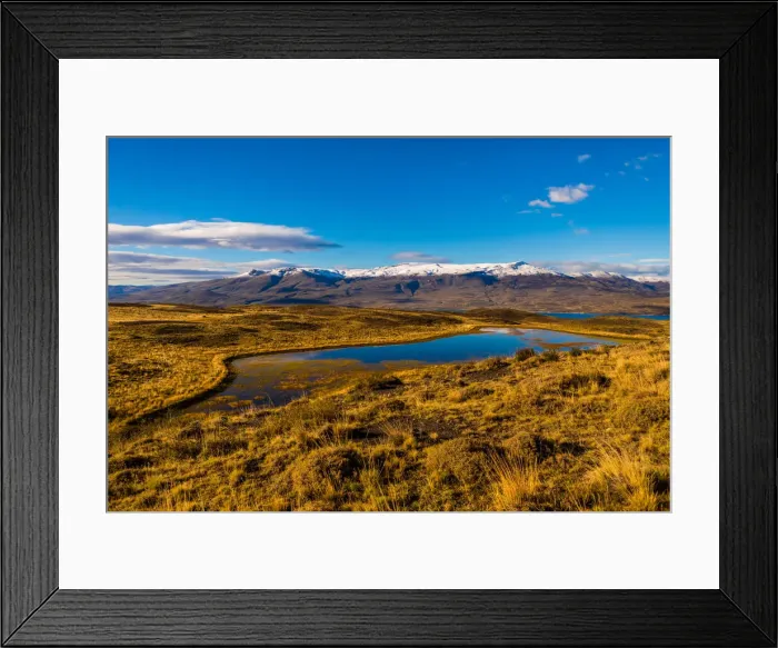 Framed Print : Beautiful scenery in Torres del Paine National Park, Patagonia, Chile, South America