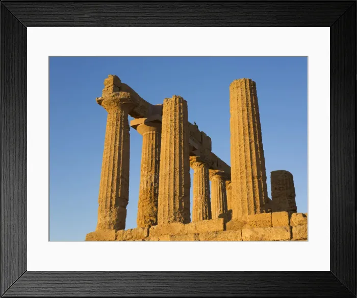 Framed Print : Sandstone columns of the Temple of Hera (Temple of Juno), in the UNESCO World Heritage Framed Print : Sandstone columns of the Temple of Hera (Temple of Juno), in the UNESCO World Heritage