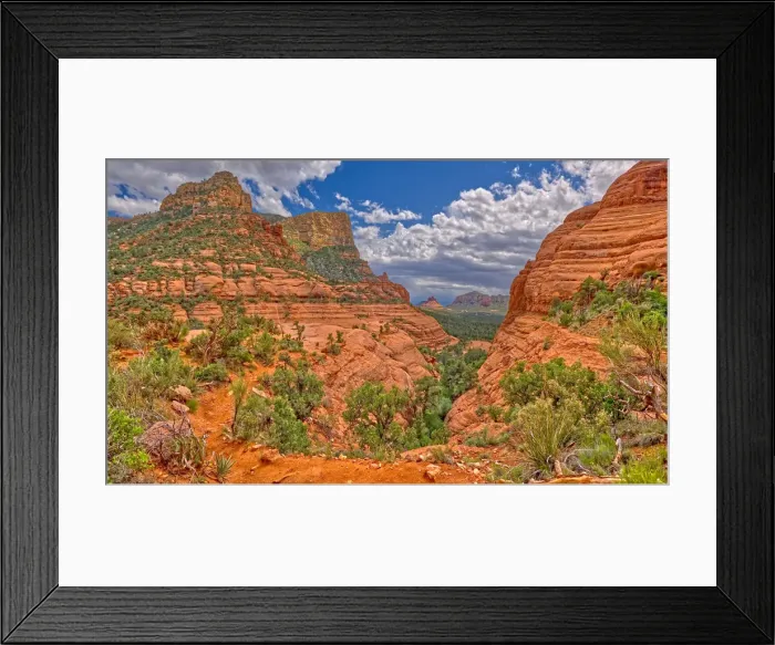 Framed Print : View of Chicken Point from the end of the High On The Hog Trail in Sedona, Arizona