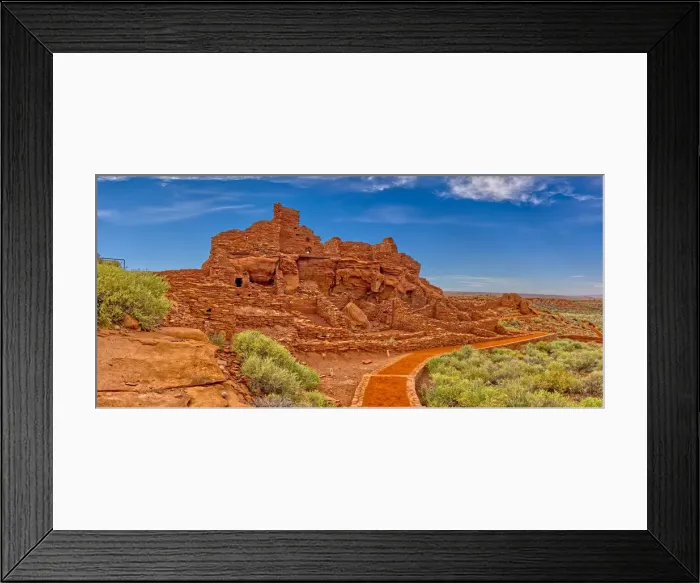 Framed Print : Closeup panorama of the Wupatki Pueblo Ruins at the Wupatki National Monument, Arizona Framed Print : Closeup panorama of the Wupatki Pueblo Ruins at the Wupatki National Monument, Arizona