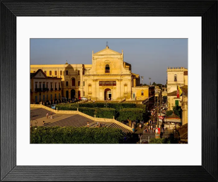 Framed Print : Cathedral stairs, Corso Vittorio Emanuele and church, Noto, UNESCO World Heritage Site Framed Print : Cathedral stairs, Corso Vittorio Emanuele and church, Noto, UNESCO World Heritage Site