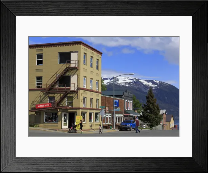 Framed Print : Main Street, Haines, Lynn Canal, Alaska, United States of America, North America Framed Print : Main Street, Haines, Lynn Canal, Alaska, United States of America, North America