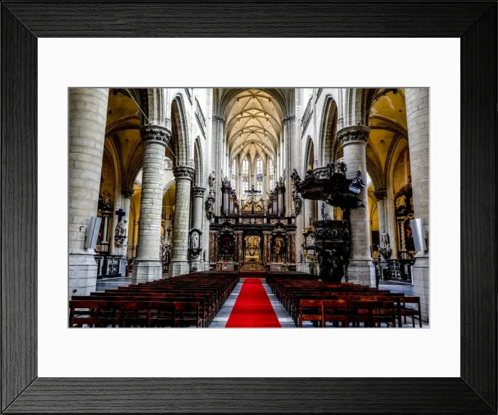 Framed Print : Nave, St. Jamess Catholic Church, Antwerp, Belgium, Europe Framed Print : Nave, St. Jamess Catholic Church, Antwerp, Belgium, Europe