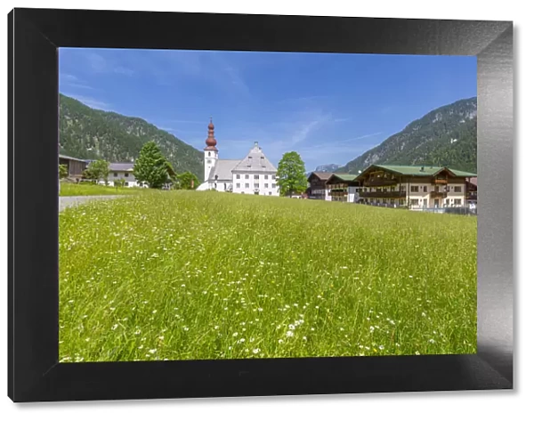 View of church in Ulrich am Pillersee, Austrian Alps, Tyrol, Austria, Europe