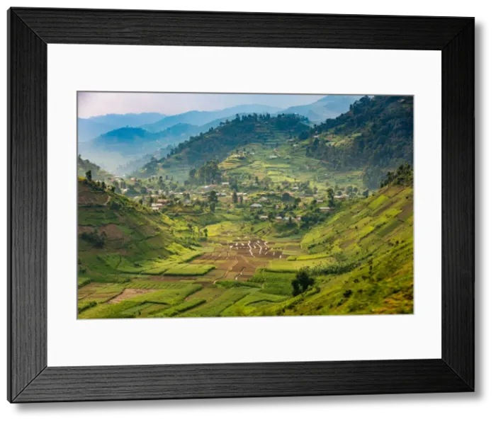 Framed Print : Driving by Lake Bunyonyi in Uganda, East Africa, Africa Framed Print : Driving by Lake Bunyonyi in Uganda, East Africa, Africa