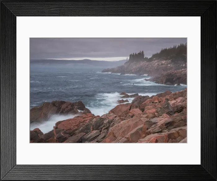 Framed Print : Waves crashing on rocks, Green Cove Look Off, Lackies Head, Cape Breton National Park Framed Print : Waves crashing on rocks, Green Cove Look Off, Lackies Head, Cape Breton National Park