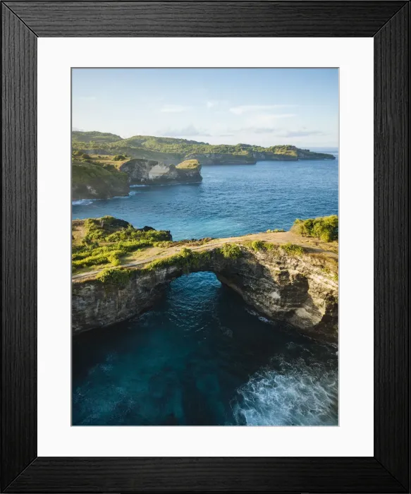 Framed Print : Aerial view of Broken Beach, Klungkung, Nusa Penida, Bali, Indonesia, Southeast Asia Framed Print : Aerial view of Broken Beach, Klungkung, Nusa Penida, Bali, Indonesia, Southeast Asia