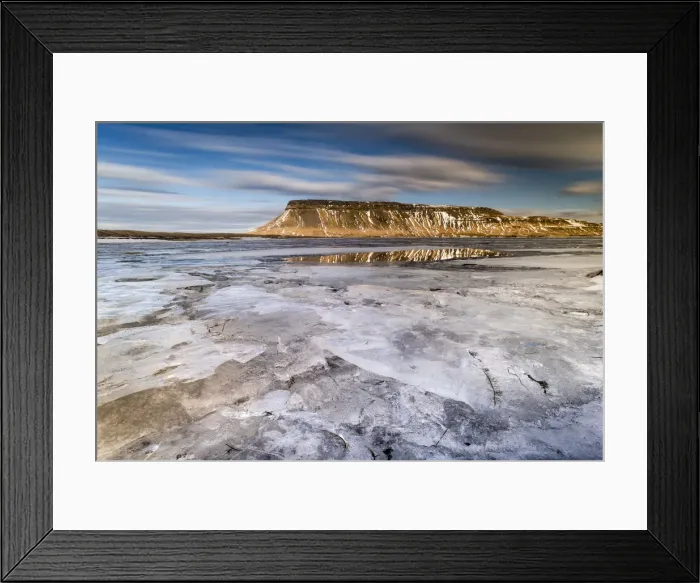 Framed Print : Ice plates and mountain, North Snaefellsnes, Iceland, Polar Regions Framed Print : Ice plates and mountain, North Snaefellsnes, Iceland, Polar Regions
