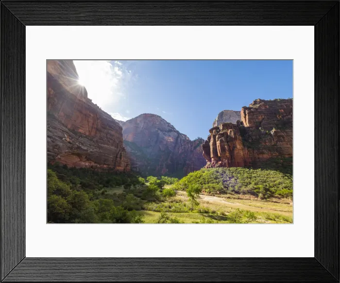 Framed Print : Zion Canyon, Zion National Park, Utah, United States of America, North America Framed Print : Zion Canyon, Zion National Park, Utah, United States of America, North America