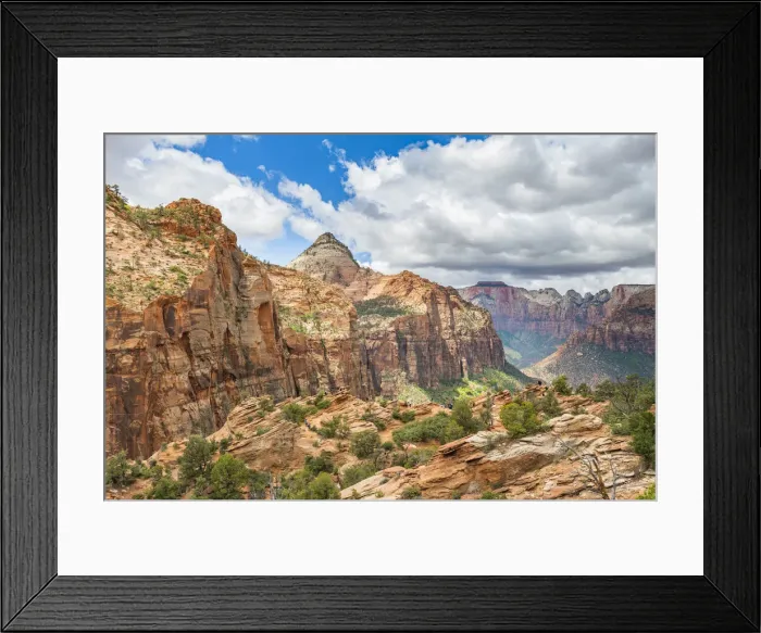 Framed Print : Canyon overlook, Zion National Park, Utah, United States of America, North America Framed Print : Canyon overlook, Zion National Park, Utah, United States of America, North America