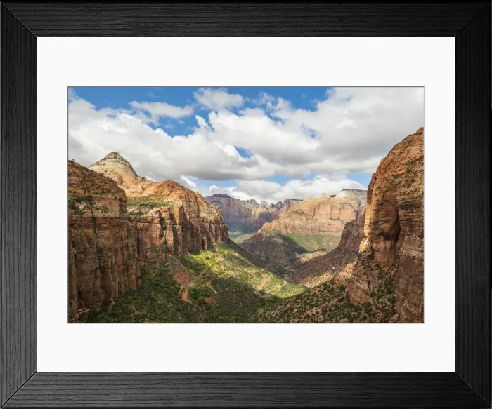 Framed Print : Canyon overlook in Zion National Park, Utah, United States of America, North America Framed Print : Canyon overlook in Zion National Park, Utah, United States of America, North America