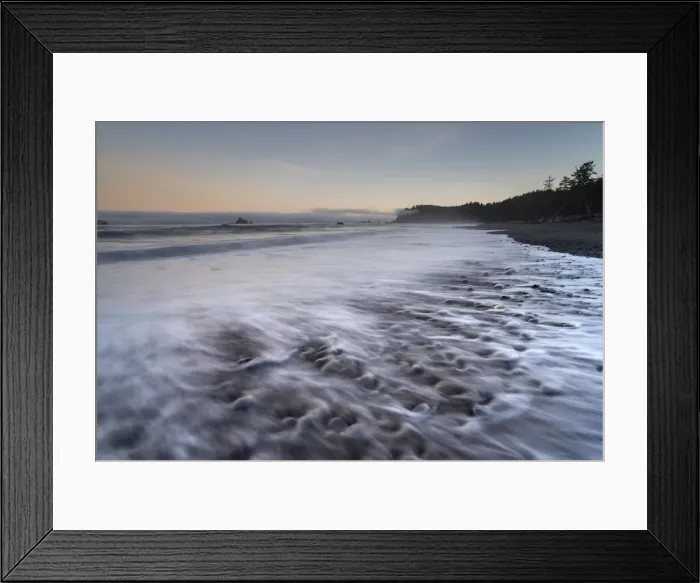 Framed Print : Rialto Beach at dawn, Olympic National Park, UNESCO World Heritage Site, Clallam Framed Print : Rialto Beach at dawn, Olympic National Park, UNESCO World Heritage Site, Clallam