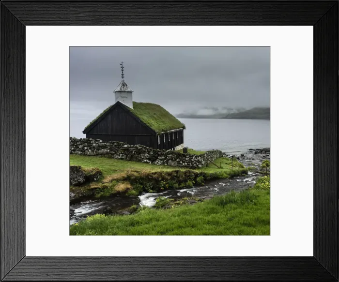Framed Print : Funnings Kirkja Church, Eysturoy, Faroe Islands, Denmark, Atlantic, Europe Framed Print : Funnings Kirkja Church, Eysturoy, Faroe Islands, Denmark, Atlantic, Europe